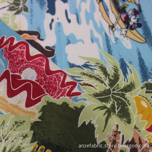 Digital Printing Poplin Fabric Cotton Rayon printed Fabric
